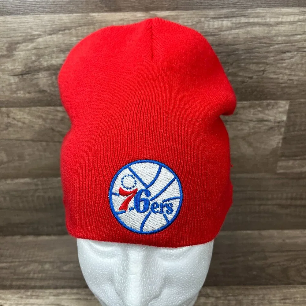 Philadelphia 76ers Unbranded Beanie Winter Hat Red NBA Basketball Philly